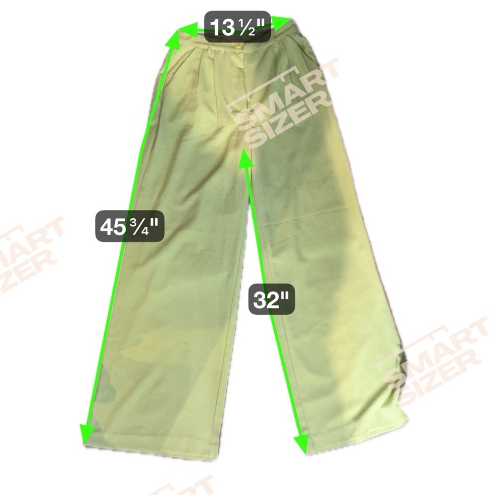 WeWoreWhat Women’s Lime Green Wide Leg Pleated Front Trouser Pant, Sz 6 - Picture 6 of 10